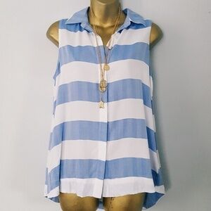 Coastal collar sleeveless top size small
